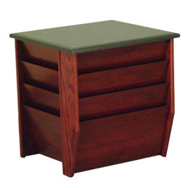 Wooden Mallet DM1-BGMH Wooden Mallet End Table With Magazine Rack - 19 x 20-3/4" -  Mahogany image.