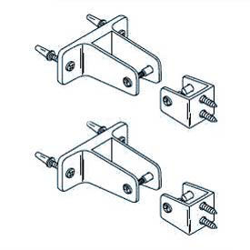 Metpar Corp 15-521 Mid Panel to Wall and Panel to Pilaster Bracket Kit for Steel Partition image.