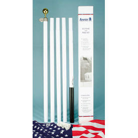 Annin & Co 193****** 18 Steel Pole Set with 3 X 5 US Polycotton Flag  image.