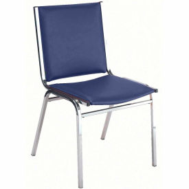 Kfi 420CH-9301 NAVY VINYL KFI Stack Chair - Armless - Vinyl - 2" thick Seat Navy Vinyl image.