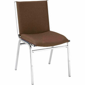 Kfi 420CH-1102 BROWN FABRIC KFI Stack Chair - Armless - Fabric - 2" thick Seat Brown Fabric image.