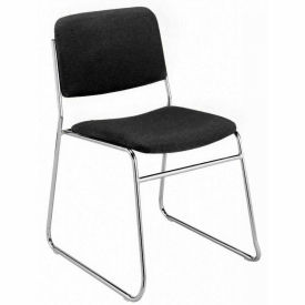 Kfi 310CH-1504 BLACK FABRIC KFI Armless Stack Chair with Sled Base - Black Fabric image.