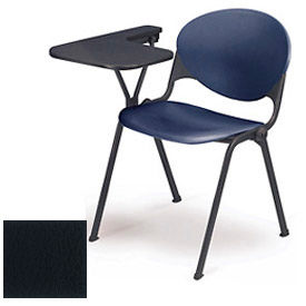 Kfi 2000-P01-WTL CHARCOAL Designer Stacking Arm Chair Desk w/ Left Handed Tablet  - Charcoal Seat & Back image.