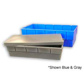 Bayhead Products BS-48-BL Bayhead Storage Container with Lid BS-48 - 48 x 5 x 3-1/2 Blue image.