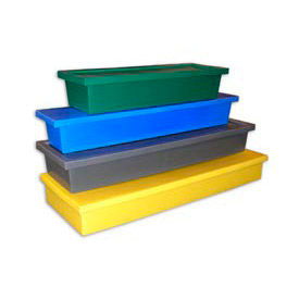 Bayhead Products BS-18-YL Bayhead Storage Container with Lid BS-18 - 18-1/2 x 3 x 2-1/2 Yellow image.