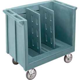 Cambro Manufacturing TDC30401 Cambro TDC30401 - Dish/Tray Cart adjustable with 2 dividers Slate Blue NSF image.