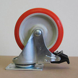 Little Giant 5125PPY-S-TL 5" Polyurethane Swivel Caster with Total Lock 5125PPY-S-TL for Little Giant® Carts image.