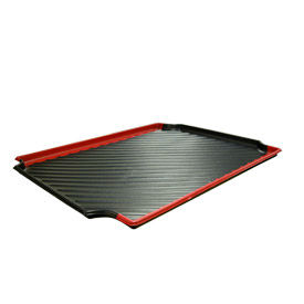 Spc Industrial Structural Plastics Corp. CTR300124 Plastic Containment Tray 30"W x 24"D, Red, Black & Red image.