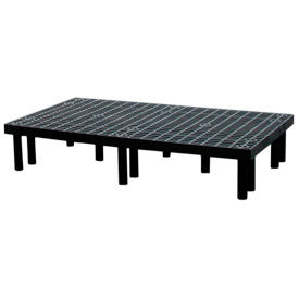 Spc Industrial Structural Plastics Corp. D6636 Plastic Dunnage Rack with Vented Top 66"W x 36"D x 12"H image.