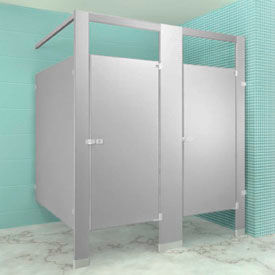 Polymer Bathroom Partitions Complete 2 In-Corner Compartment 76