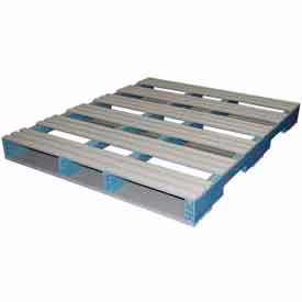 Jifram Extrusions, Inc. 5000114 Rackable Extruded Open Deck Pallet, Plastic, 4-Way Entry, 48" x 40", 3000 Lb Static Capacity image.