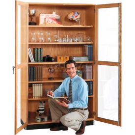 Diversified Woodcrafts, Inc. 372-3616K Diversified Spaces Wood Clear Door Storage Cabinet 372-3616- 36"W x 16"D x 84"H image.