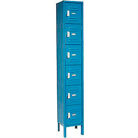 Global Industrial™ Capital® 6-Tier 6 Door Box Locker 12""W x 18""D x 78""H Blue Assembled