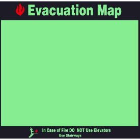 National Marker Company EMH5 Evacuation Map Holder, Photoluminescent Lettering image.