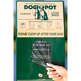 Dogipot 1002HP-4 DOGIPOT® Header Pak Dog Waste Hanging Bag Dispenser With 400 Bags image.