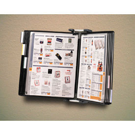 Tarifold Inc WA271 Tarifold® Antimicrobial Wall Unit Starter Set, 10 Pockets, Black image.