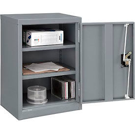 Global Industrial 269875GY Global Industrial™ Wall Storage Cabinet Assembled 18"W x 12"D x 26"H Gray image.