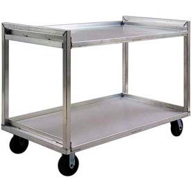 New Age Industrial Corp. 97178 New Age Aluminum Correctional Cart, 2000 lb. Capacity, 54"L x 22"W x 41"H, Silver image.