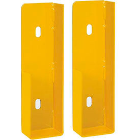 Global Industrial 436733 Global Industrial™ Steel Bracket Kit in Pair for Drop-In Style, Yellow image.