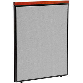 Global Industrial 277525GY Interion® Deluxe Office Partition Panel, 36-1/4"W x 43-1/2"H, Gray image.
