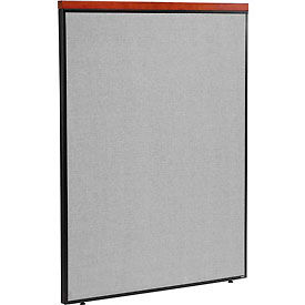 Global Industrial 277529GY Interion® Deluxe Office Partition Panel, 48-1/4"W x 61-1/2"H, Gray image.