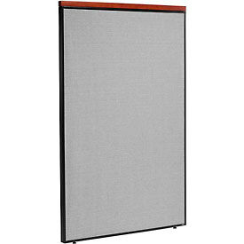 Global Industrial 277530GY Interion® Deluxe Office Partition Panel, 48-1/4"W x 73-1/2"H, Gray image.