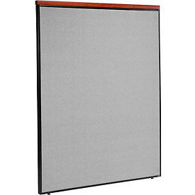 Global Industrial 277533GY Interion® Deluxe Office Partition Panel, 60-1/4"W x 73-1/2"H, Gray image.