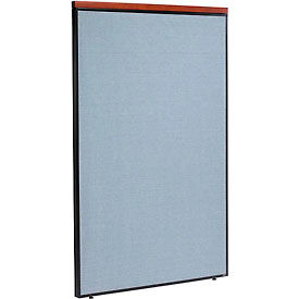 Global Industrial 277530BL Interion® Deluxe Office Partition Panel, 48-1/4"W x 73-1/2"H, Blue image.