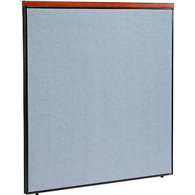 Global Industrial 277532BL Interion® Deluxe Office Partition Panel, 60-1/4"W x 61-1/2"H, Blue image.