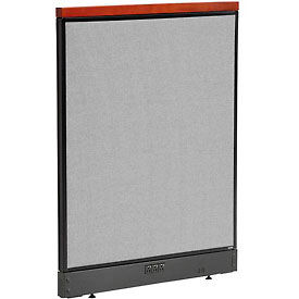 Global Industrial 277543EGY Interion® Deluxe Electric Office Partition Panel, 36-1/4"W x 47-1/2"H, Gray image.