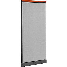 Global Industrial 277544EGY Interion® Deluxe Electric Office Partition Panel, 36-1/4"W x 77-1/2"H, Gray image.