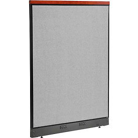 Global Industrial 277554EGY Interion® Deluxe Electric Office Partition Panel, 48-1/4"W x 65-1/2"H, Gray image.