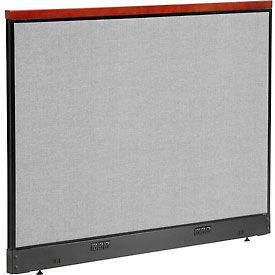 Global Industrial 277561EGY Interion® Deluxe Electric Office Partition Panel, 60-1/4"W x 47-1/2"H, Gray image.