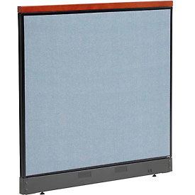 Global Industrial 277555NBL Interion® Deluxe Non-Electric Office Partition Panel with Raceway, 48-1/4"W x 47-1/2"H, Blue image.