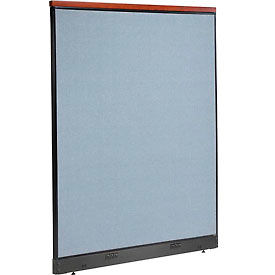 Global Industrial 277562EBL Interion® Deluxe Electric Office Partition Panel, 60-1/4"W x 77-1/2"H, Blue image.