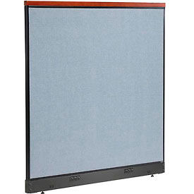 Global Industrial 277563EBL Interion® Deluxe Electric Office Partition Panel, 60-1/4"W x 65-1/2"H, Blue image.