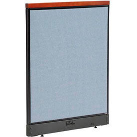 Global Industrial 277543EBL Interion® Deluxe Electric Office Partition Panel, 36-1/4"W x 47-1/2"H, Blue image.