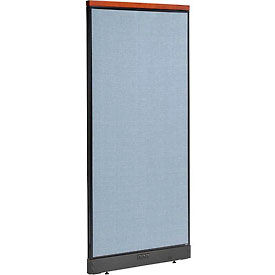 Global Industrial 277544EBL Interion® Deluxe Electric Office Partition Panel, 36-1/4"W x 77-1/2"H, Blue image.