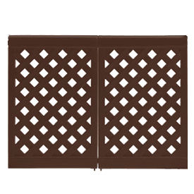 Grosfillex Portable Resin Outdoor Patio Fence, 2-Panel Section - Brown