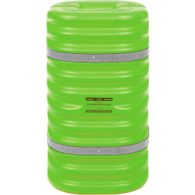 Justrite Safety Group 1709LM Eagle Column Protector, 9" Column Opening, 42" High, Lime with Reflective Straps, 1709LM image.