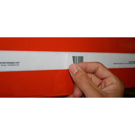 Kennedy Group ER-1 Economy Rack Placard Label Holder, 1" X 100 ft. Roll - White image.