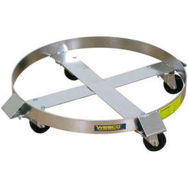 Wesco® Stainless Steel Drum Dolly 240192 30 Gallon Zinc Rigs Hard Rubber