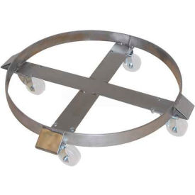Wesco® Stainless Steel Drum Dolly 240194 30 Gal. Stainless Rigs Polypropylene