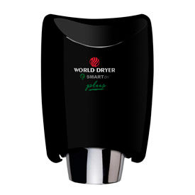 World Dryer Corporation K-162P2 World Dryer SMARTdri Plus Automatic Hand Dryer, Black Aluminum, 120V image.