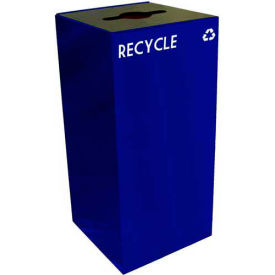 Witt Company 32GC04-BL Witt Industries Square Recycling Can, 32 Gallon, Blue image.