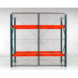 Wire Crafters BACK85 Wirecrafters - RackBack® Wire Mesh Pallet Rack Enclosure - Back Panel 96"W x 60" image.