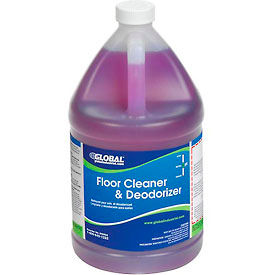 Global Industrial 640404 Global Industrial™ Floor Cleaner & Deodorizer, 1 Gallon Bottle, 4/Case image.