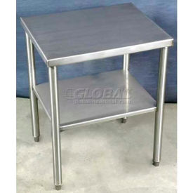 DC Tech, Inc. TB101127 DC Tech Standalone Table W/ 14 Ga 304 Stainless Steel, 24"W x 20"D, Gray image.
