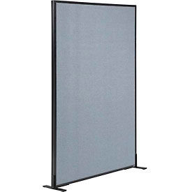 Global Industrial 238637FBL Interion® Freestanding Office Partition Panel, 48-1/4"W x 60"H, Blue image.