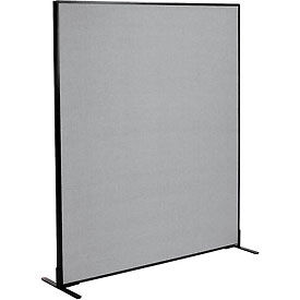 Global Industrial 238640FGY Interion® Freestanding Office Partition Panel, 60-1/4"W x 72"H, Gray image.